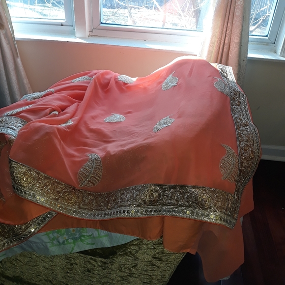 Saree,Blouse, Peticoat - Picture 1 of 8